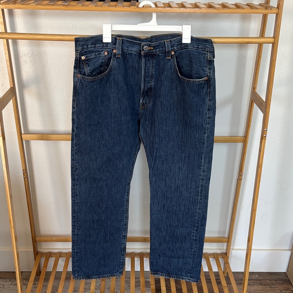 Levi's Dark Blue Straight Jeans 501s